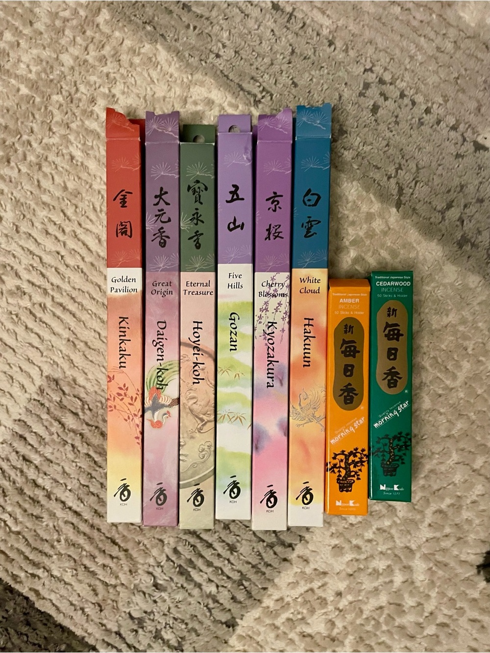 Assorted Japanese Incense Stick Set - Multi-Color